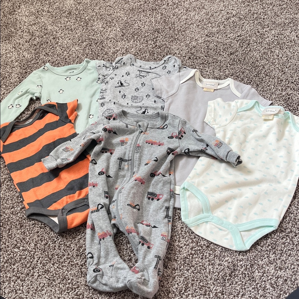 Assorted Baby Boy Onesie Bundle Size 0-6 Months